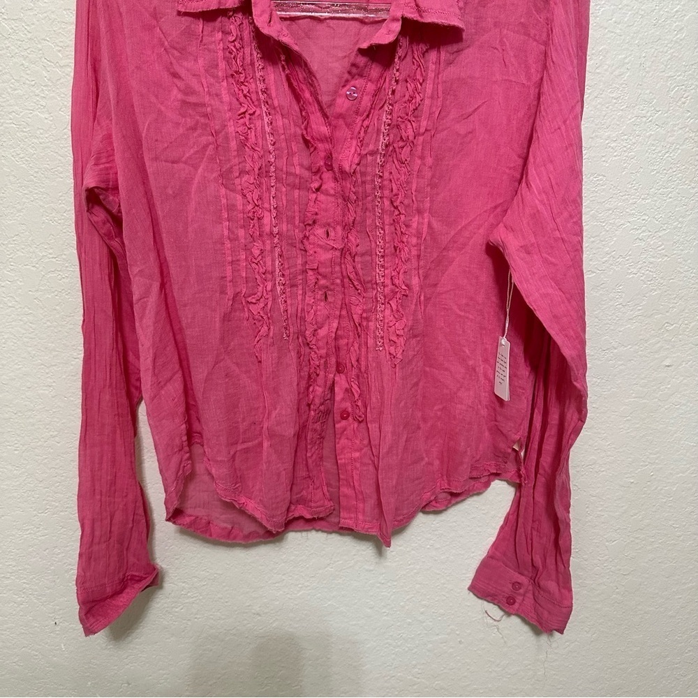 New Free People drew tuxedo shirt - Picture 9 of 11